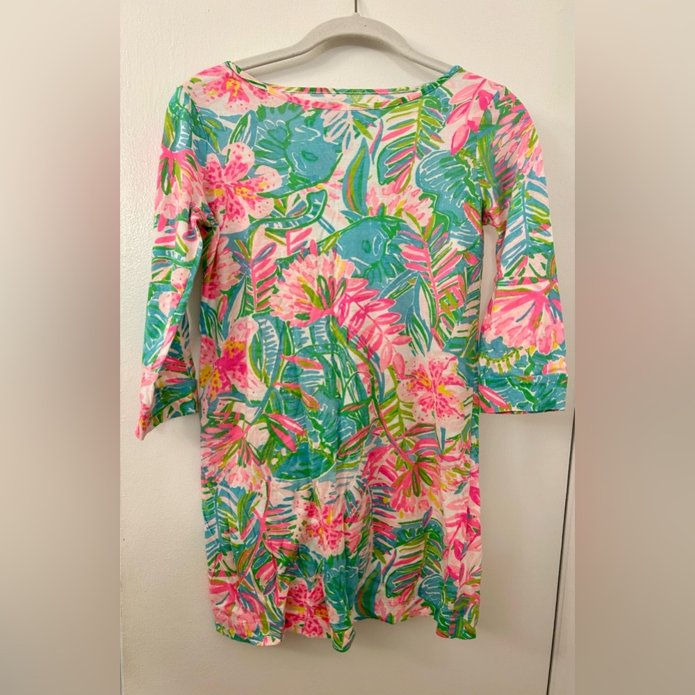Lilly Pulitzer Girls Lightweight 3/4 Sleeve Cotton dress (10-12)